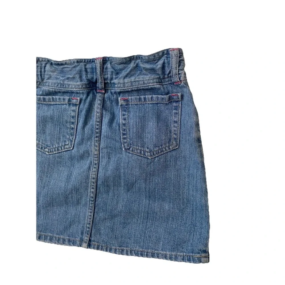 Gymboree Panda Denim Skirt Size 8 Vintage 2010 Embroidered Y2K Kidcore Aesthetic